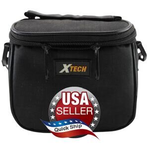 XTech Black Zippered Crossbody Camera Bag • Shoulder Strap and Carrying Handle